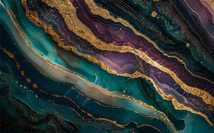 Green And Violet Wall Mural Wallpaper