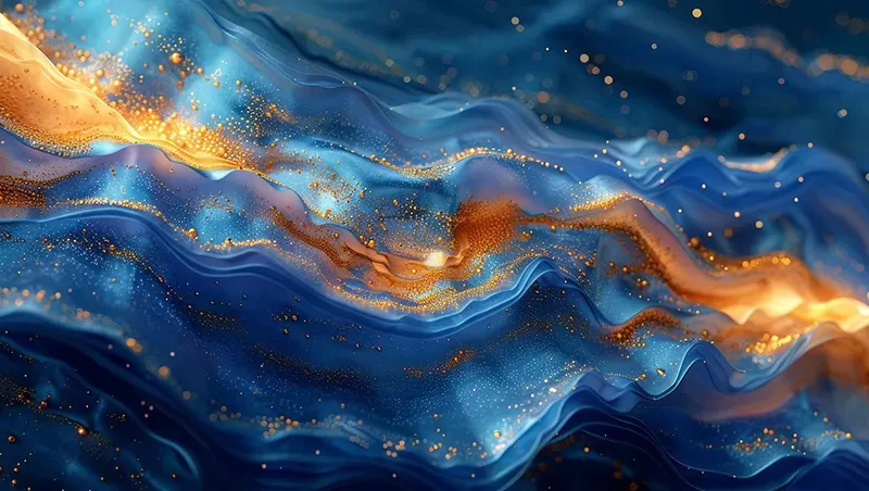 Blue Waves Wall Mural Wallpaper