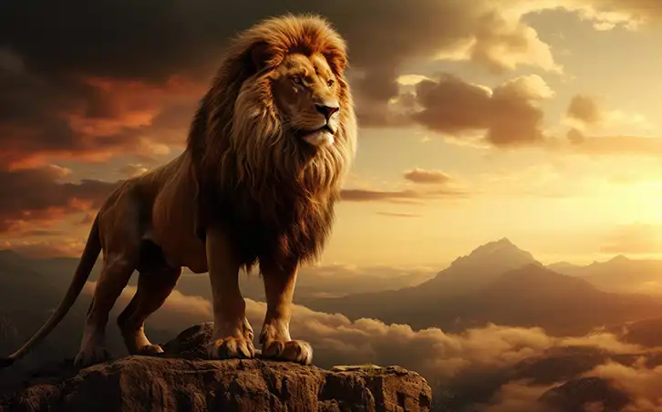 Majestic Lion Wall Mural Wallpaper