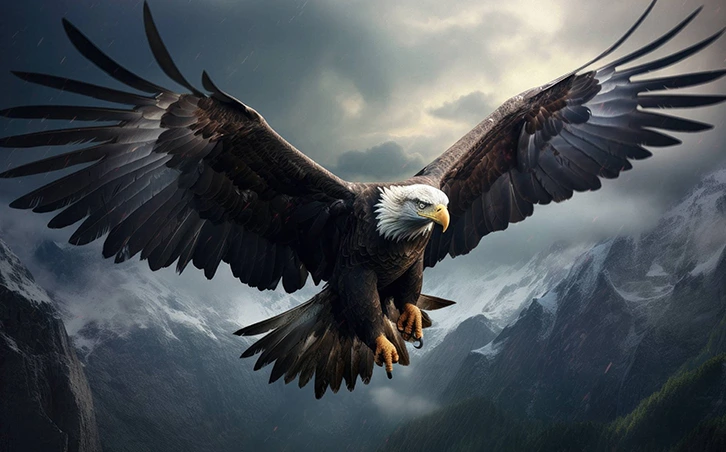 Flying Eagle Wall Mural Wallpaper