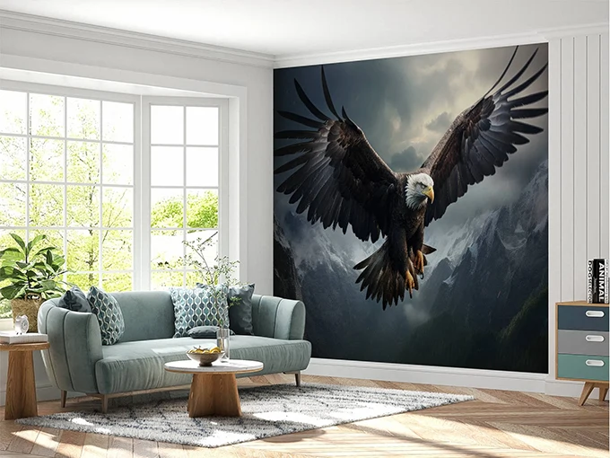 Flying Eagle Wall Mural Wallpaper