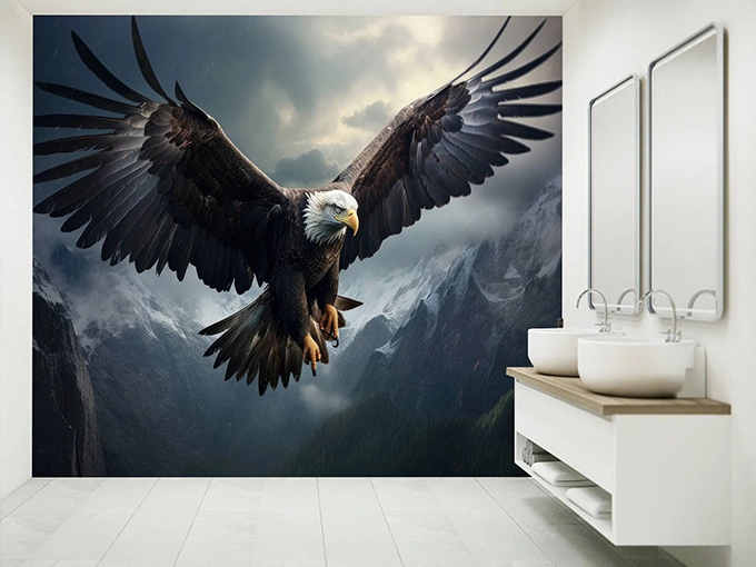 Flying Eagle Wall Mural Wallpaper
