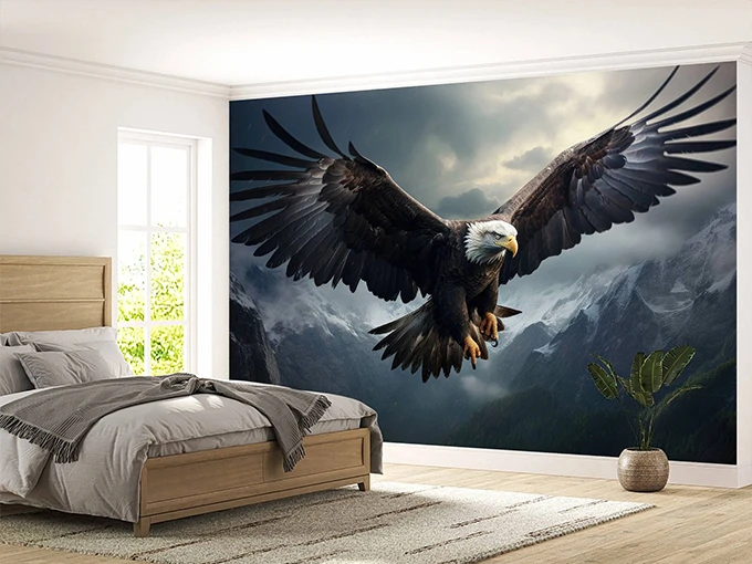 Flying Eagle Wall Mural Wallpaper