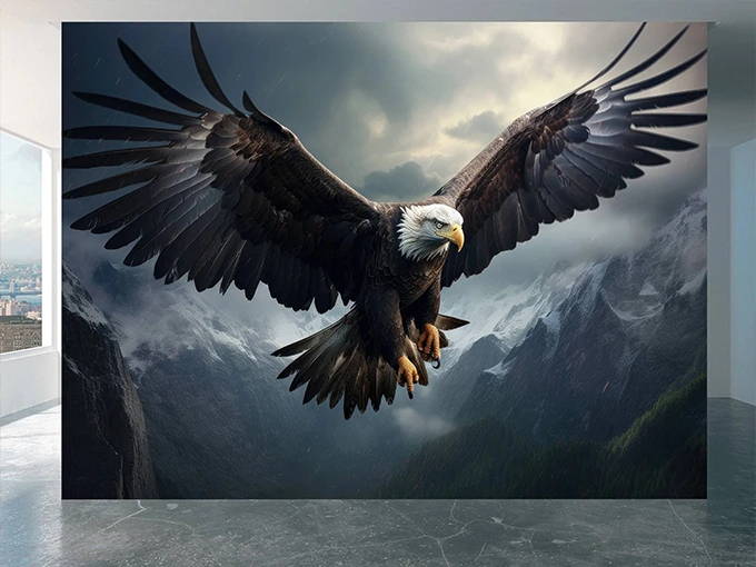 Flying Eagle Wall Mural Wallpaper