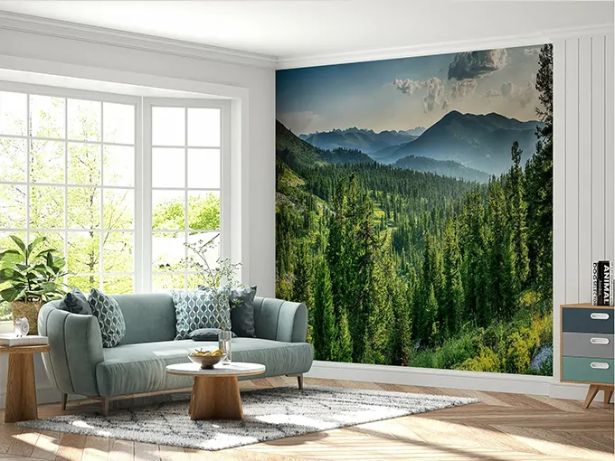 Mountain View Landscape Wall Mural Wallpaper