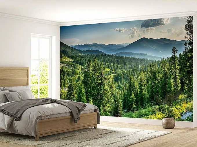 Mountain View Landscape Wall Mural Wallpaper