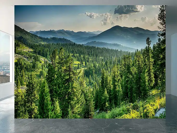 Mountain View Landscape Wall Mural Wallpaper