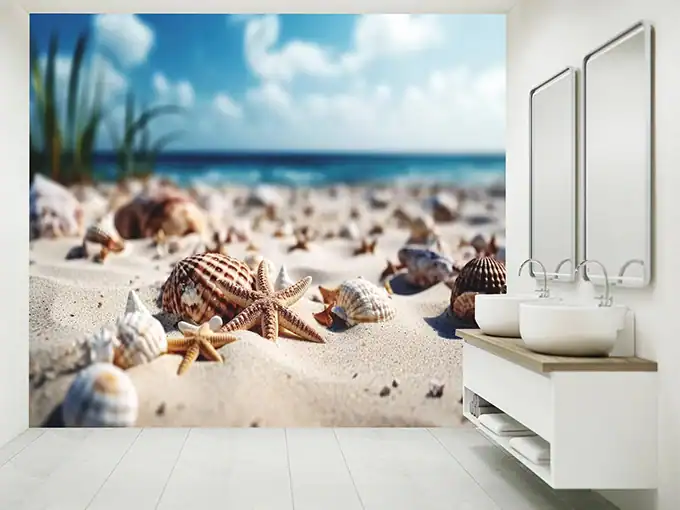 Beach Seychelles Wall Mural Wallpaper