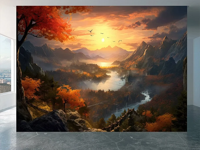Japanese Landscape Wall Mural Wallpaper