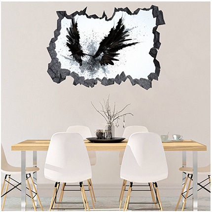 Angel Wings 3D Hole In The Wall Sticker