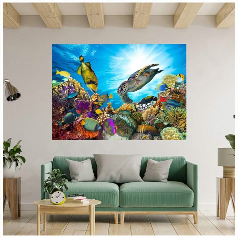 Coral Reef 3D Hole In The Wall Sticker