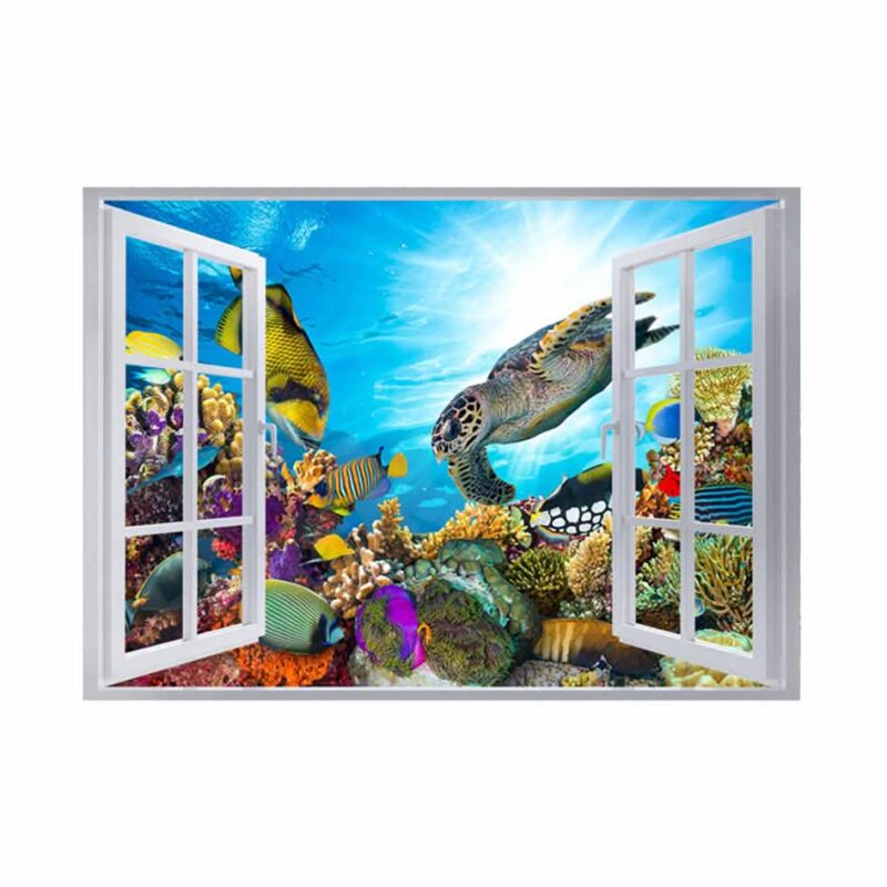 Coral Reef 3D Hole In The Wall Sticker