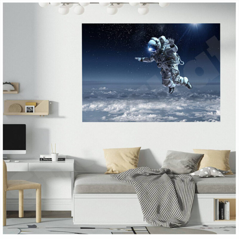 Astronaut in Space 3D Hole In The Wall Sticker