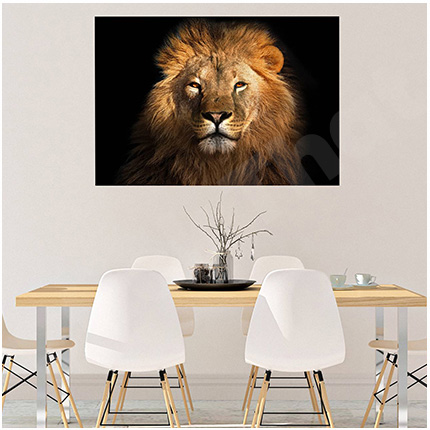 Lion Animal 3D Hole In The Wall Sticker