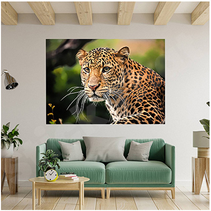 Cheetah Animal 3D Hole In The Wall Sticker