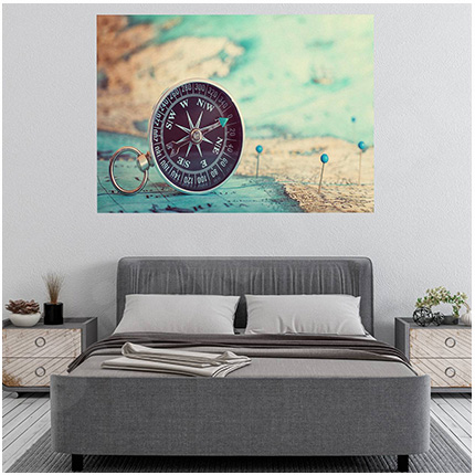 Compass 3D Hole In The Wall Sticker