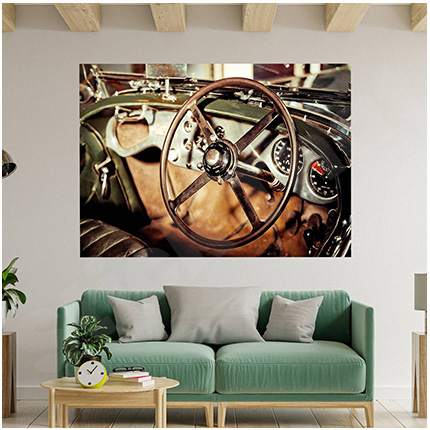 Classic Car 3D Hole In The Wall Sticker