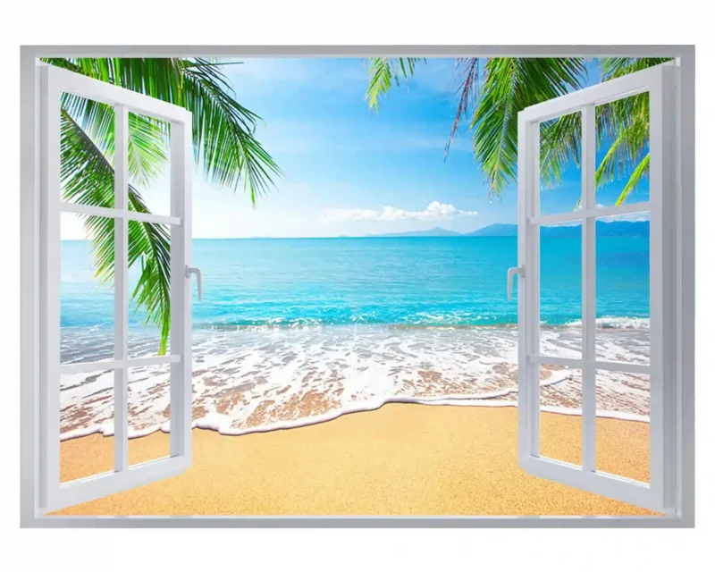 Beach 3D Hole In The Wall Sticker