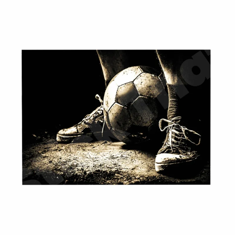 Football 3D Hole In The Wall Sticker