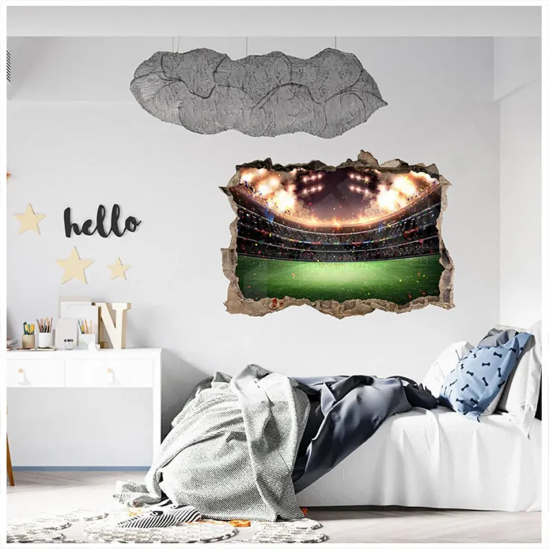 Stadium Spotlights 3D Hole In The Wall Sticker