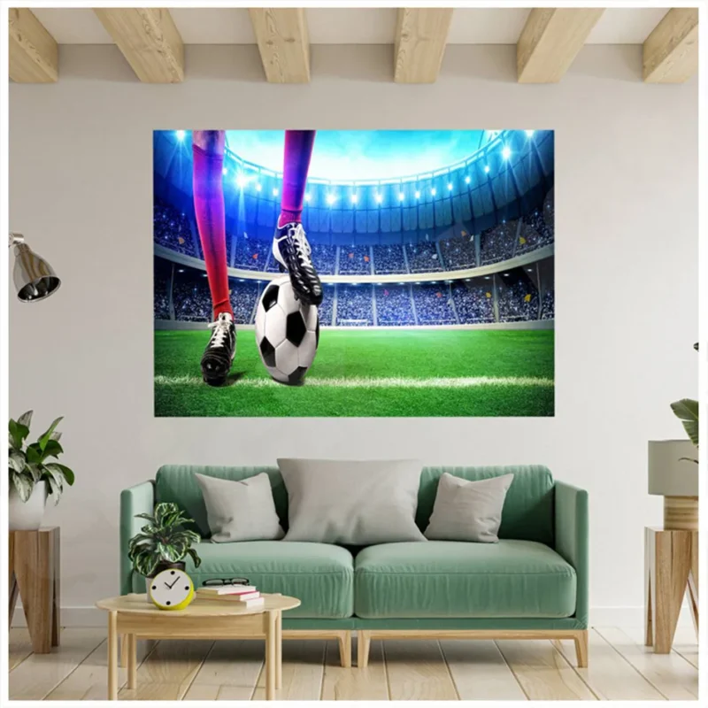 Footballer 3D Hole In The Wall Sticker