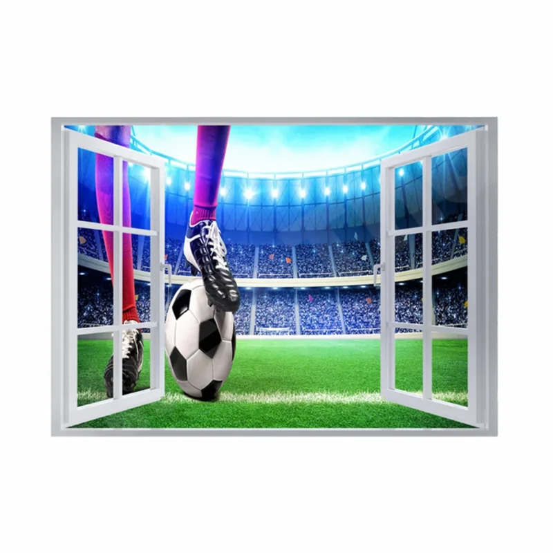 Footballer 3D Hole In The Wall Sticker