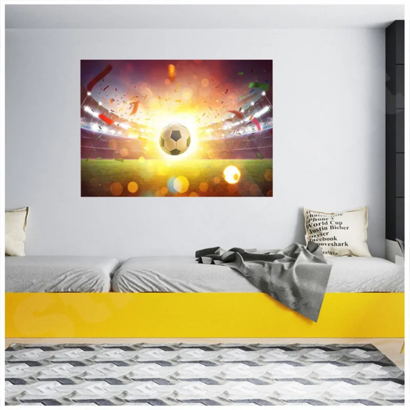 Super Football 3D Hole In The Wall Sticker