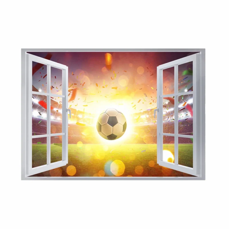 Super Football 3D Hole In The Wall Sticker
