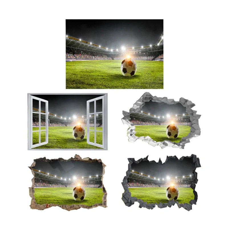 Football Stadium 3D Hole In The Wall Sticker