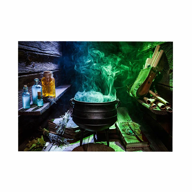 Cauldron Witchcraft 3D Hole In The Wall Sticker