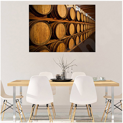 Wine Barrel 3D Hole In The Wall Sticker