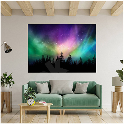 Aurora Borealis 3D Hole In The Wall Sticker