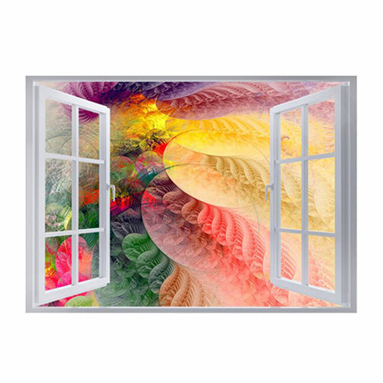 Colorful 3D Hole In The Wall Sticker