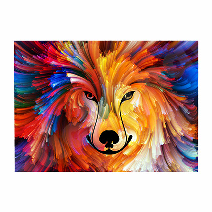 Abstract Wolf 3D Hole In The Wall Sticker