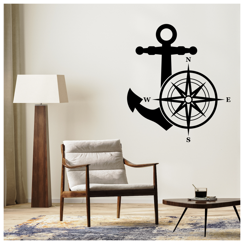 Anchor Compass Adventure Wall Sticker