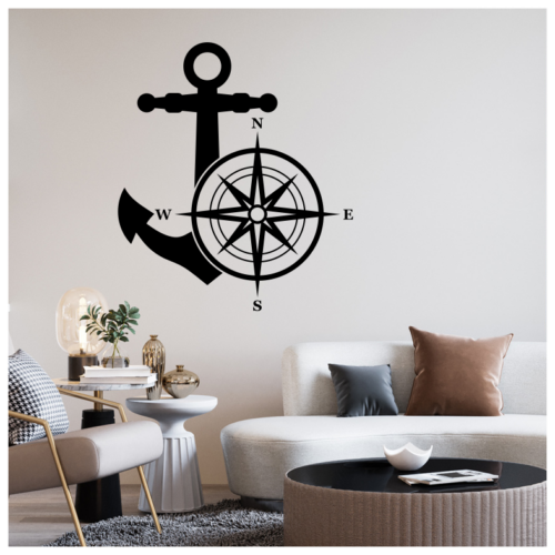 Anchor Compass Adventure Wall Sticker