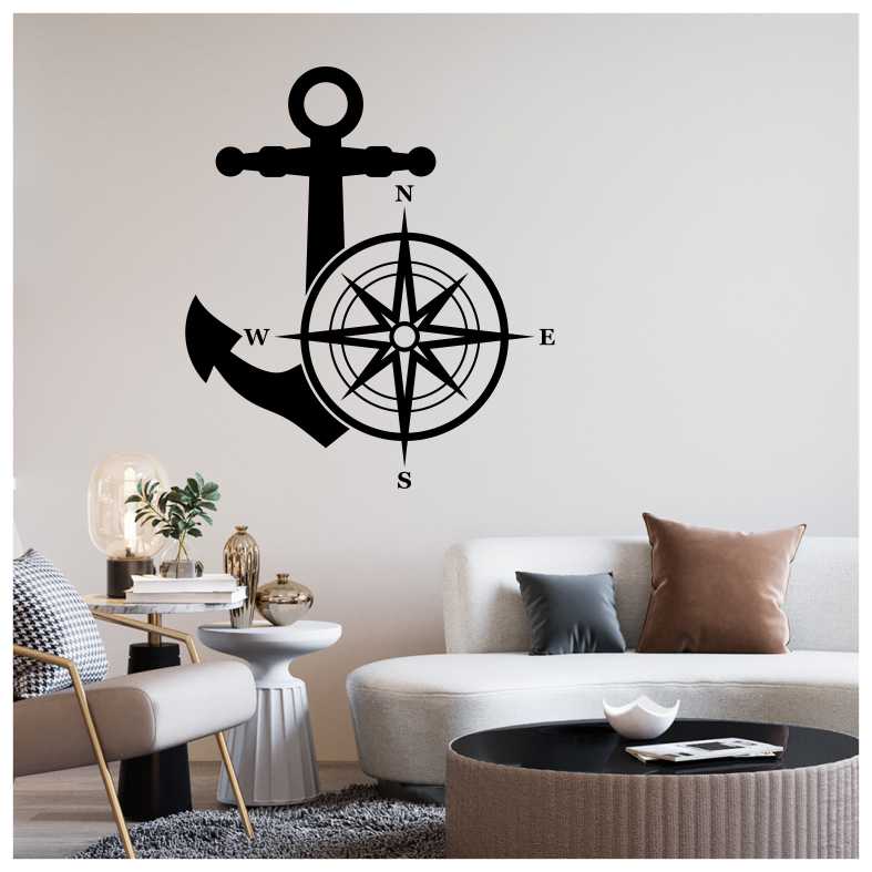 Anchor Compass Adventure Wall Sticker