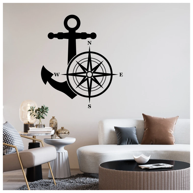Anchor Compass Adventure Wall Sticker