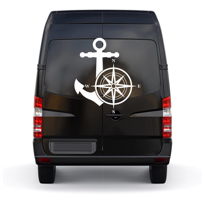 Anchor Compass Adventure Car Sticker Decal