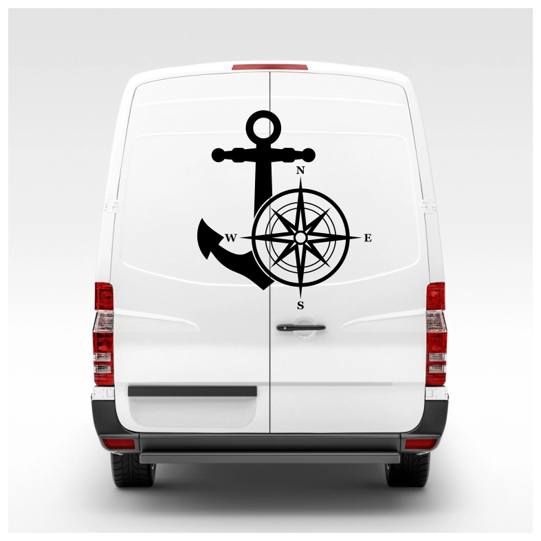 Anchor Compass Adventure Car Sticker Decal