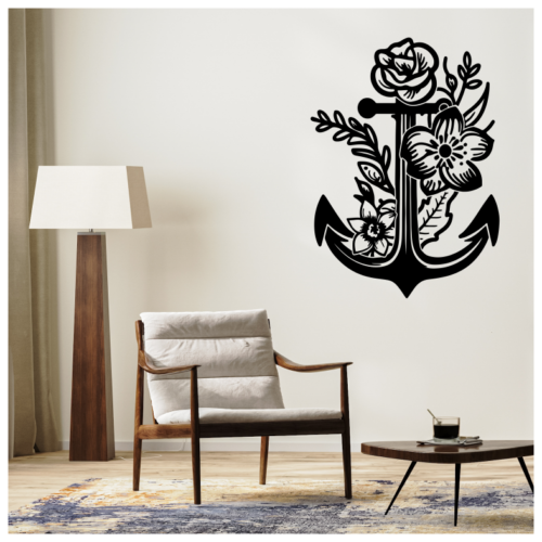 Anchor Flowers Wall Sticker