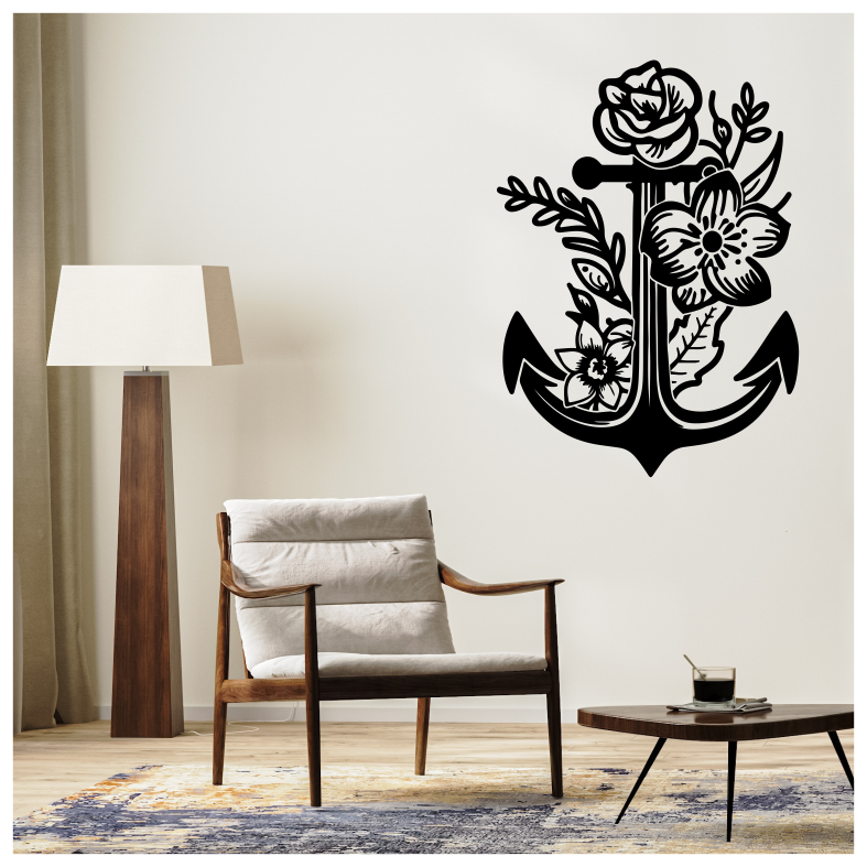 Anchor Flowers Wall Sticker