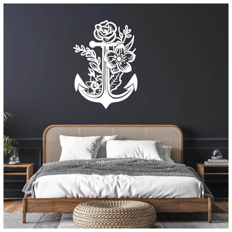 Anchor Flowers Wall Sticker