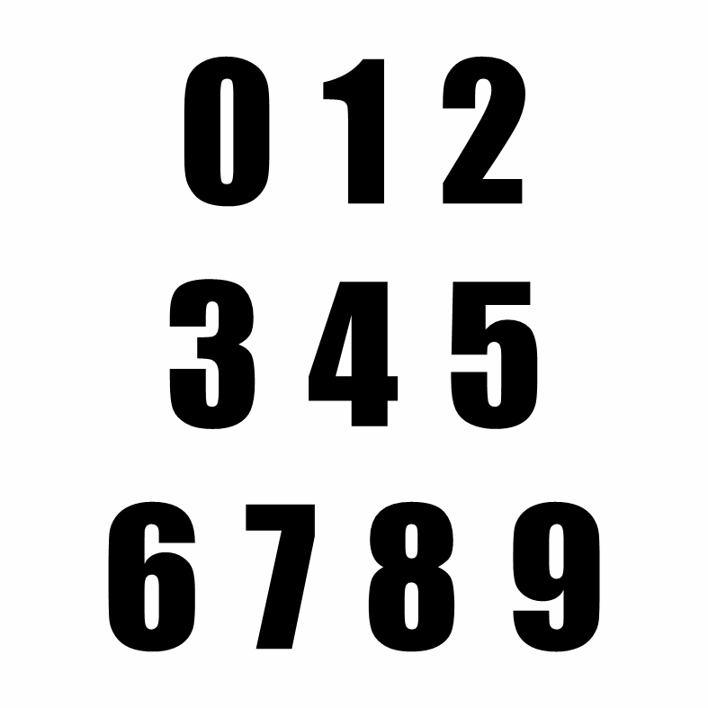 Set of 10 Number Stickers