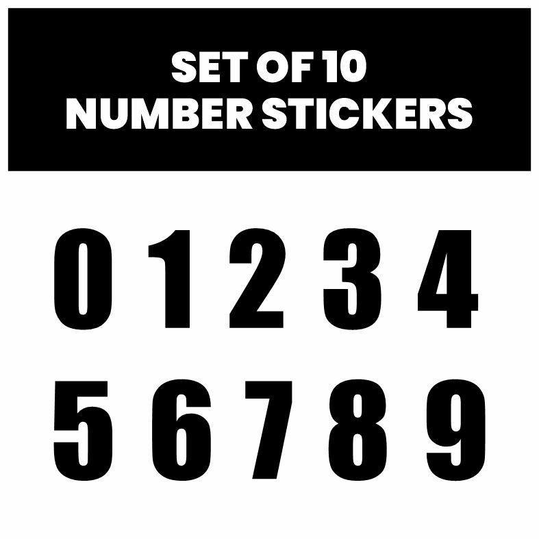 Set of 10 Number Stickers