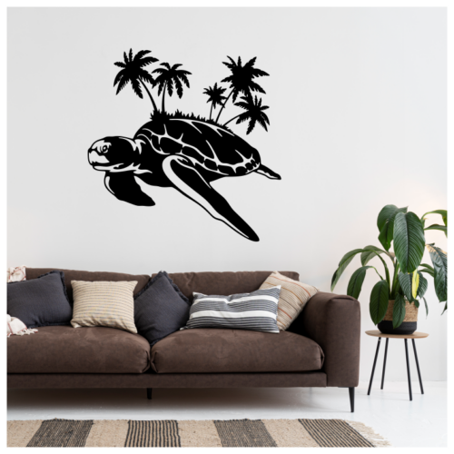 Turtle and Palms Wall Sticker