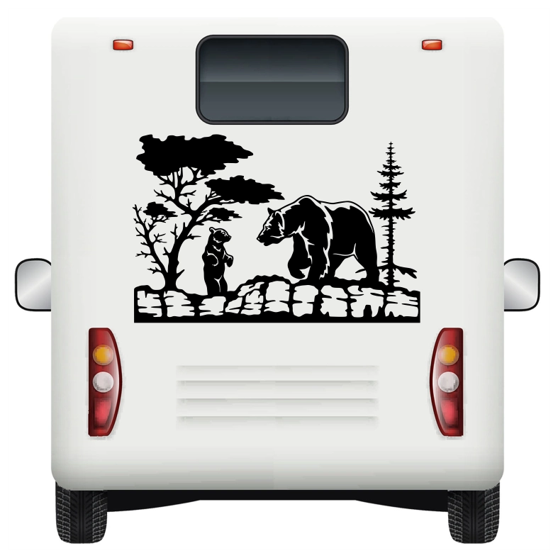 Wildlife Bears Car Sticker Decal