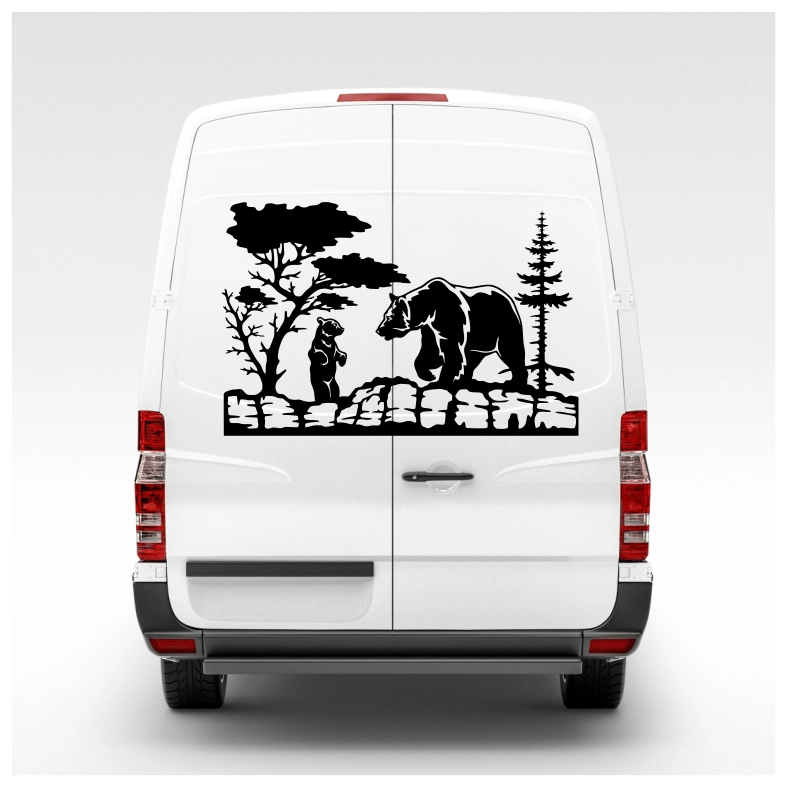 Wildlife Bears Car Sticker Decal