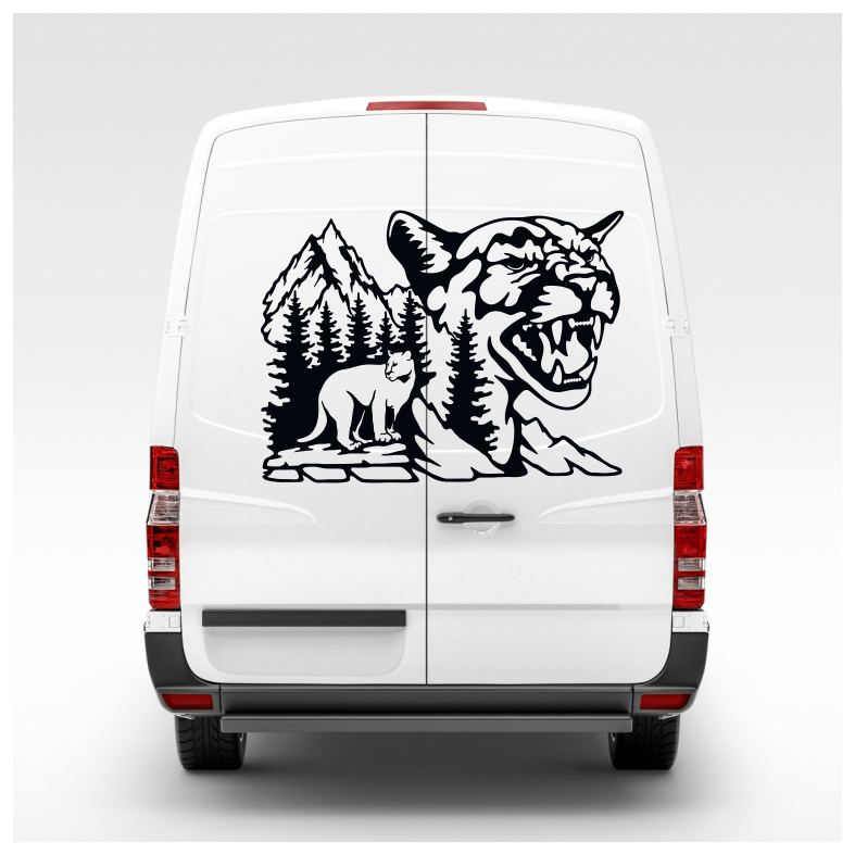 Wildlife Cougar Car Sticker Decal