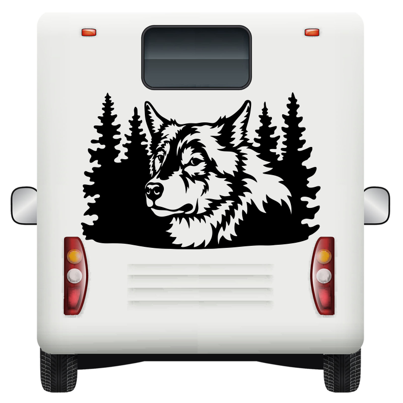 Wolf Forest Car Sticker Decal